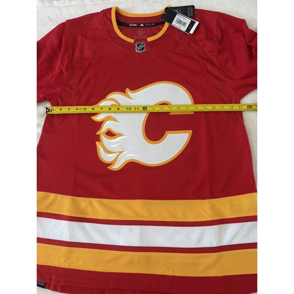Calgary Flames MIC Adidas Primegreen Size 54 Home Red Sewn Jersey NWT - Picture 7 of 10